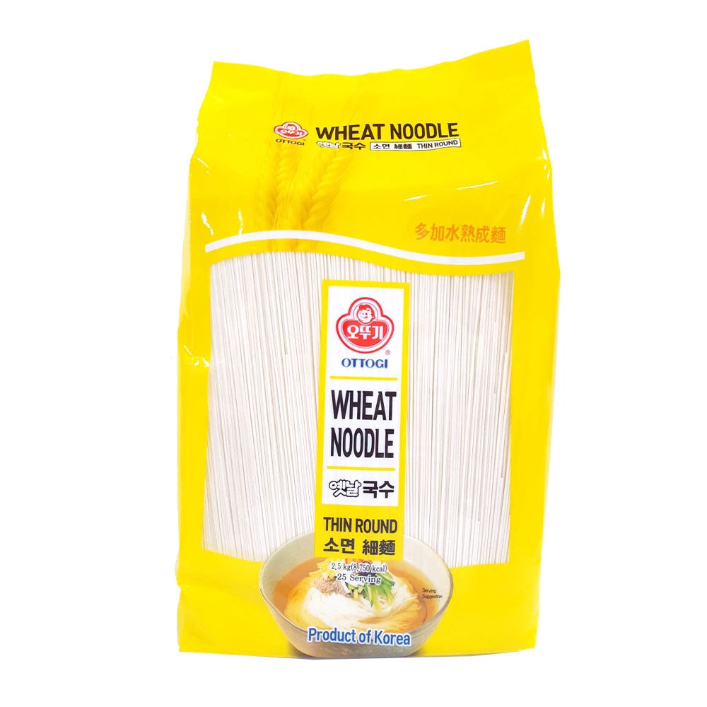 Ottogi Wheat Noodle Thin Round 2.5kg